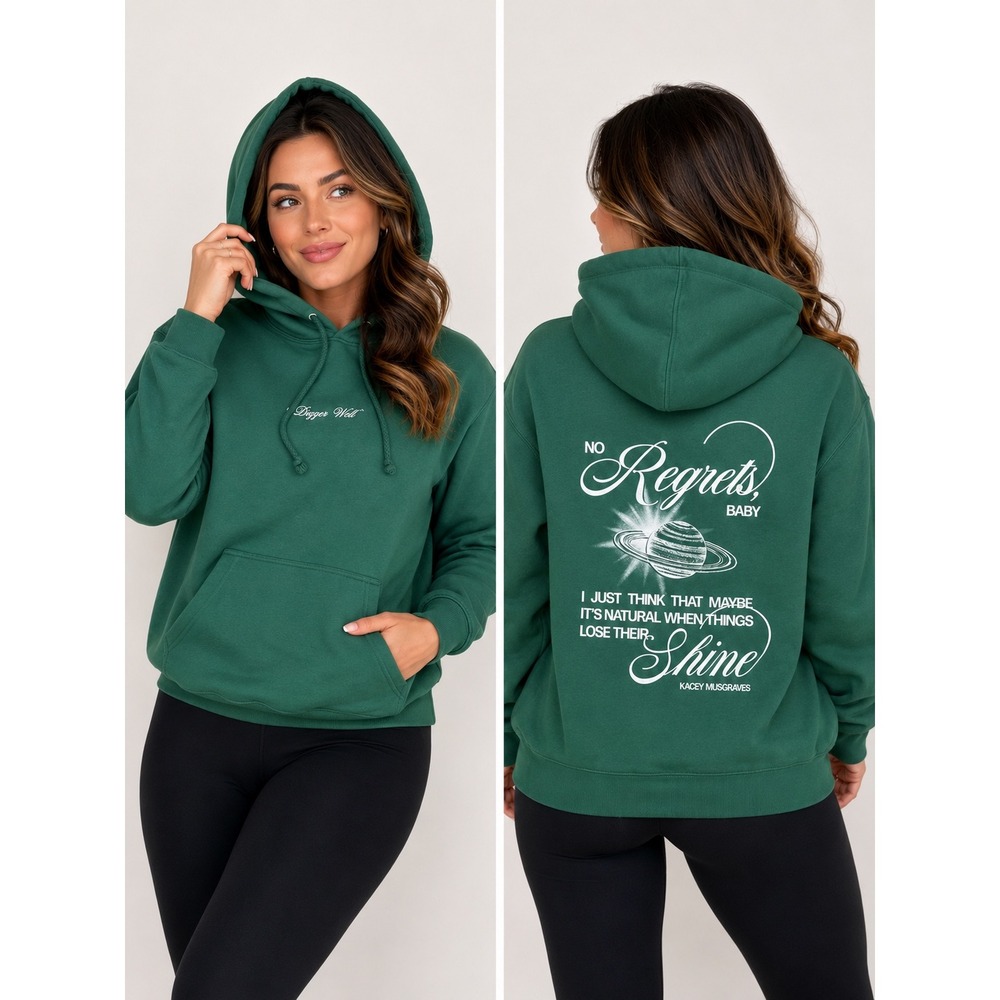 Kacey Musgraves Hoodie Womens Medium Green Deeper Well No‎ Regrets Baby Tour